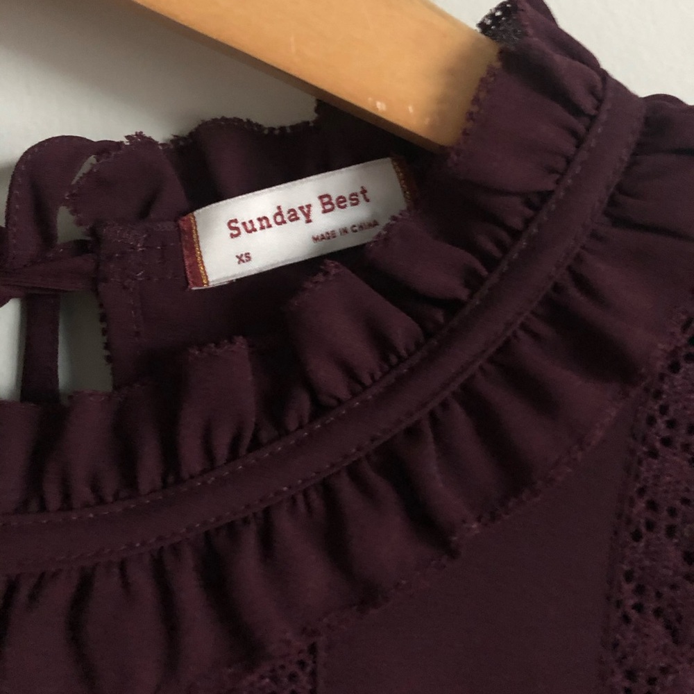 Eggplant Drop-Waist Aritzia Dress - NWT - Picture 5 of 7